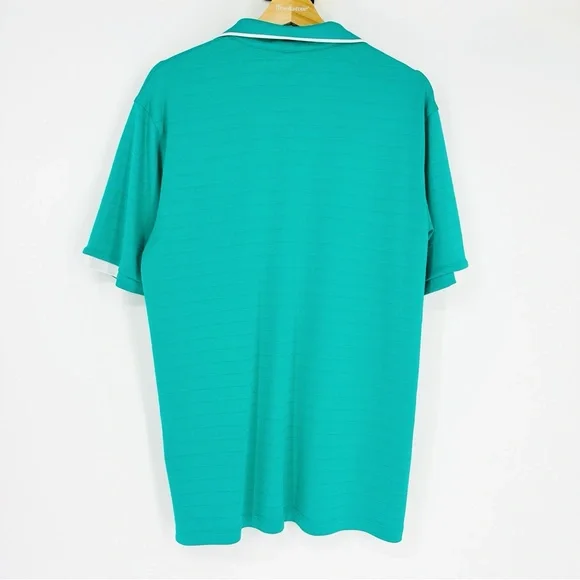 Mens Calloway Opti Dri Teal Blue Short Sleeve Golf Polo Shirt M - Picture 2 of 6